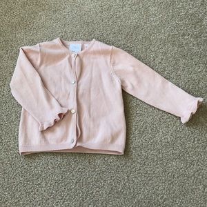 Zara Baby Button Up Cardigan 6-9 Months Pink Ruffle